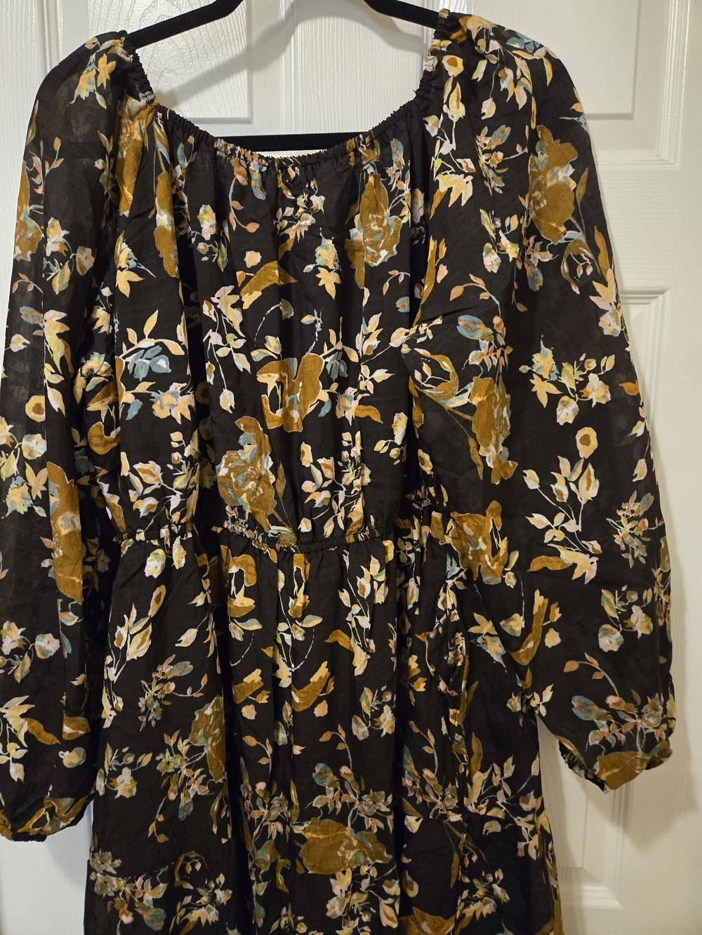 Polagram Brown Maxi Dress with Mustard Floral Print - Picture 14 of 16